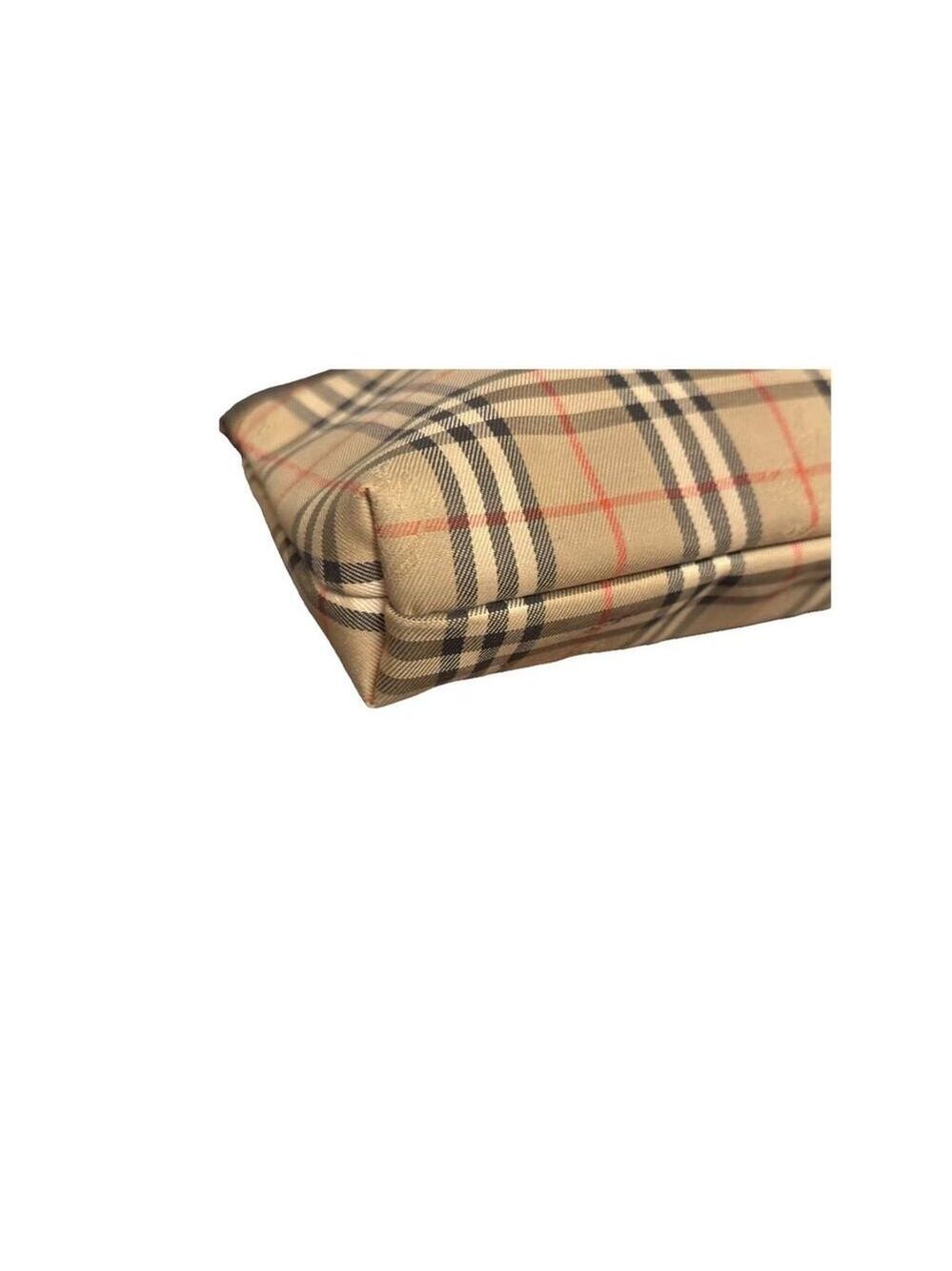 BURBERRY’s Nova Check Beige Canvas Pouch Clutch Vintage - Picture 7 of 11